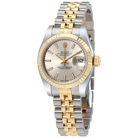 gold and silver watch ladies rolex|More.